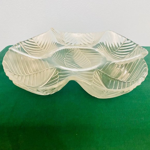 Stylesetter Thick Heavy Frosted Glass Platter Serving Tray Over 3lbs - Picture 2 of 12